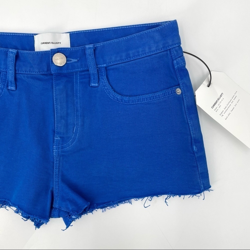 NEW! The Boyfriend Short in Blue with Raw Hem - Picture 5 of 15